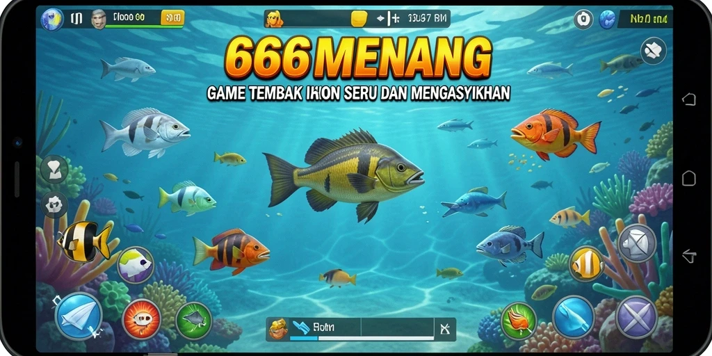 Tampilan gameplay seru dari 666MENANG saat menembak ikan.