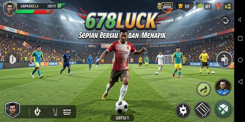Tampilan gameplay menarik dari 678LUCK dengan aksi sepak bola yang seru.