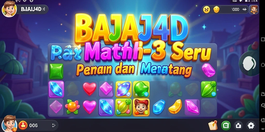 Tampilan menarik gameplay Match-3 dari BAJAJ4D.