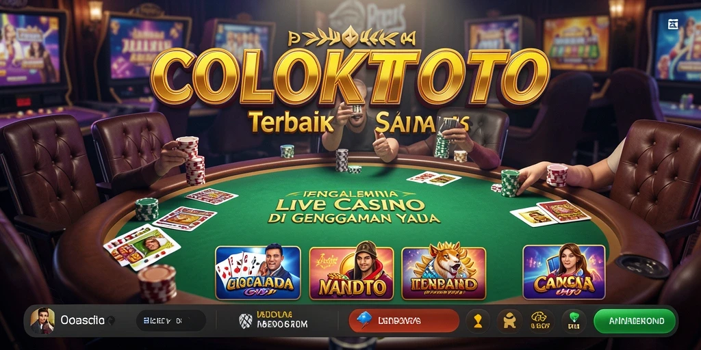 Tampilan gameplay COLOKTOTO yang menyenangkan dengan dealer langsung.