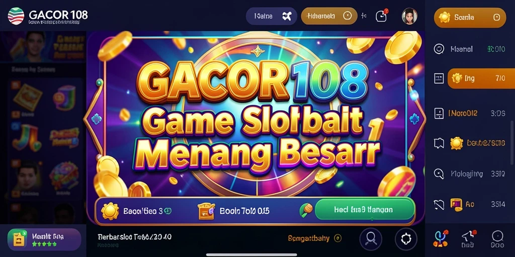 Tampilan gameplay menakjubkan dari GACOR108 yang penuh warna.
