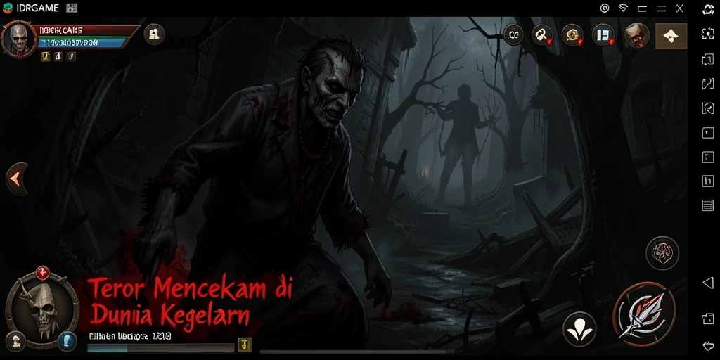 Screenshot gameplay menakutkan dari IDRGAME dengan suasana Horror yang mencekam.
