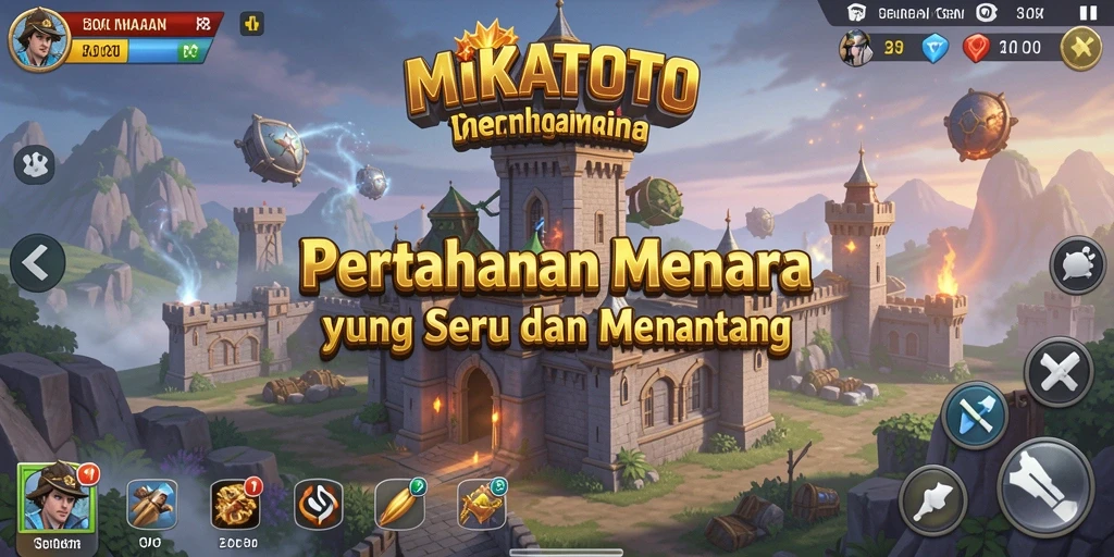Tampilan menara saat mempertahankan markas dalam MIKATOTO.