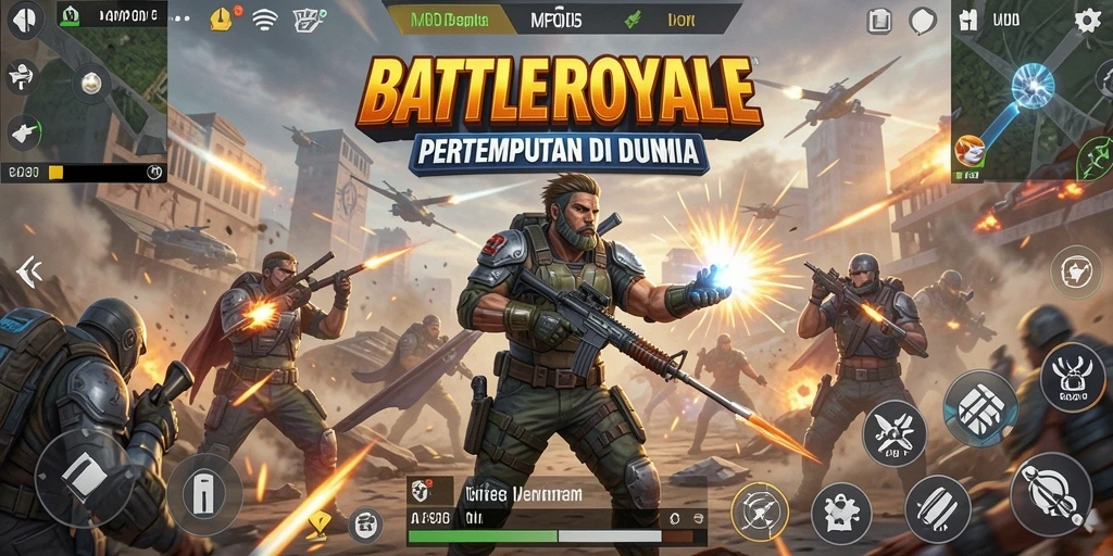 Gameplay seru di MPOID dengan aksi Battle Royale yang mendebarkan.