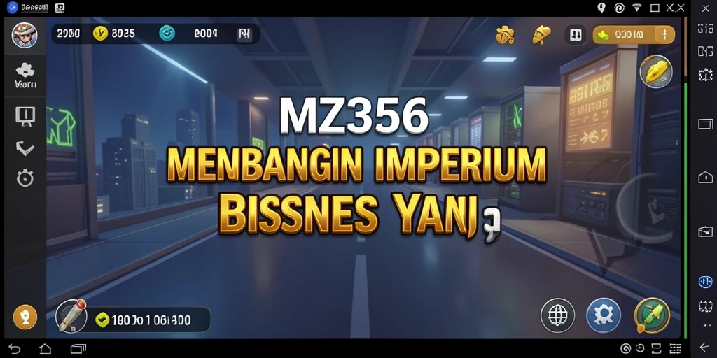 Tampilan permainan MZ356 yang menampilkan pengelolaan bisnis yang dinamis.