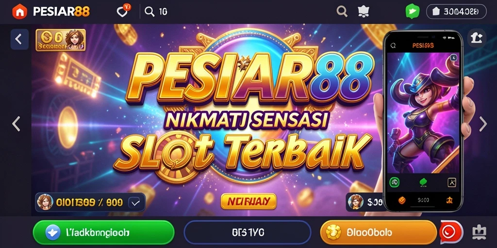 Tampilan menarik dari gameplay slot PESIAR88 dengan berbagai tema.