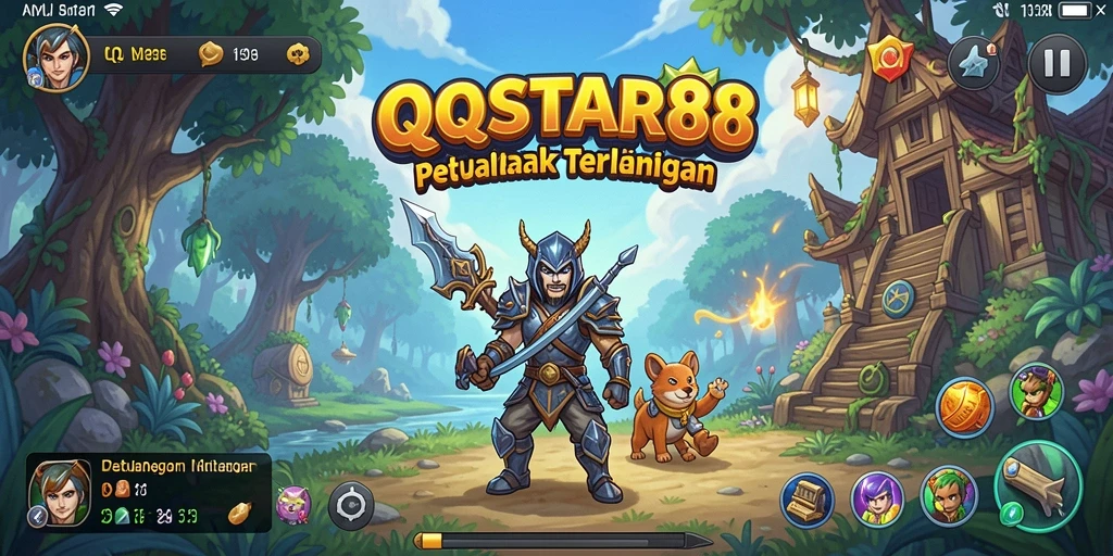 Tampilan gameplay QQSTAR88 yang mendebarkan dan penuh aksi.