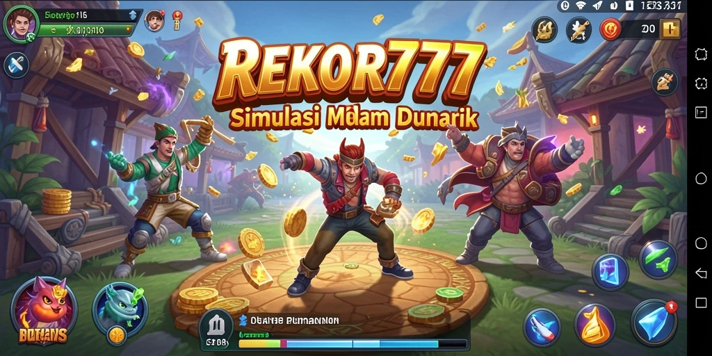 Screenshot utama menampilkan gameplay menarik dari REKOR777