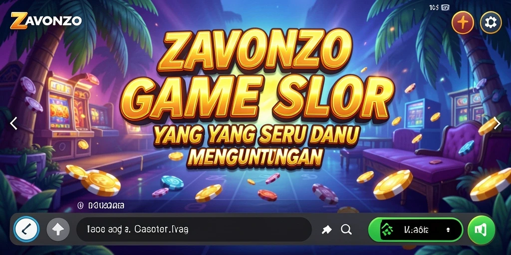 Screenshot utama ZAVONZO menampilkan gameplay Slot yang mendebarkan.