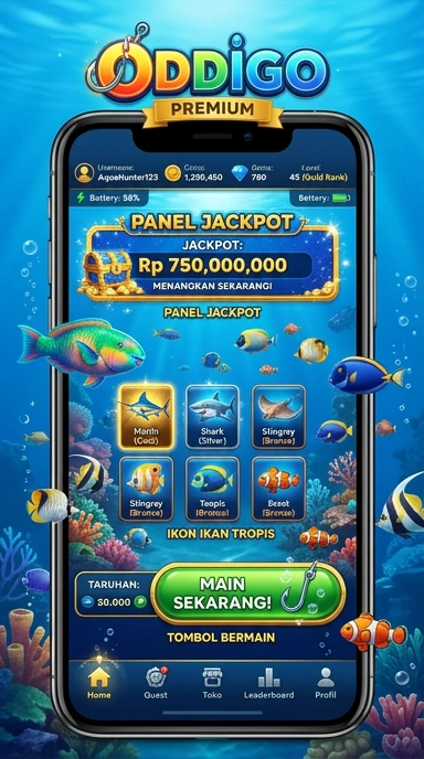 Tampilan utama aplikasi oddigo dengan berbagai pilihan aplikasi.
